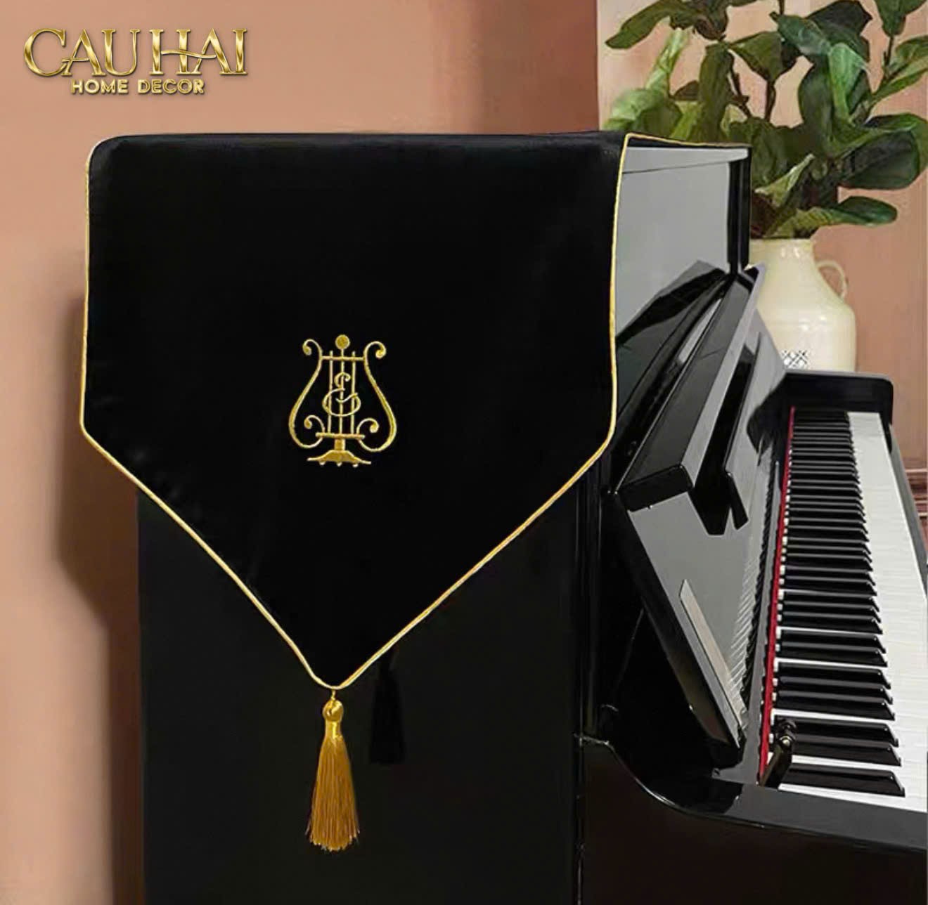 KHĂN PHỦ PIANO STEINWAY PHANTOM VELVET D'OR RUNNER 36X225-CẬU HAI HOME DECOR