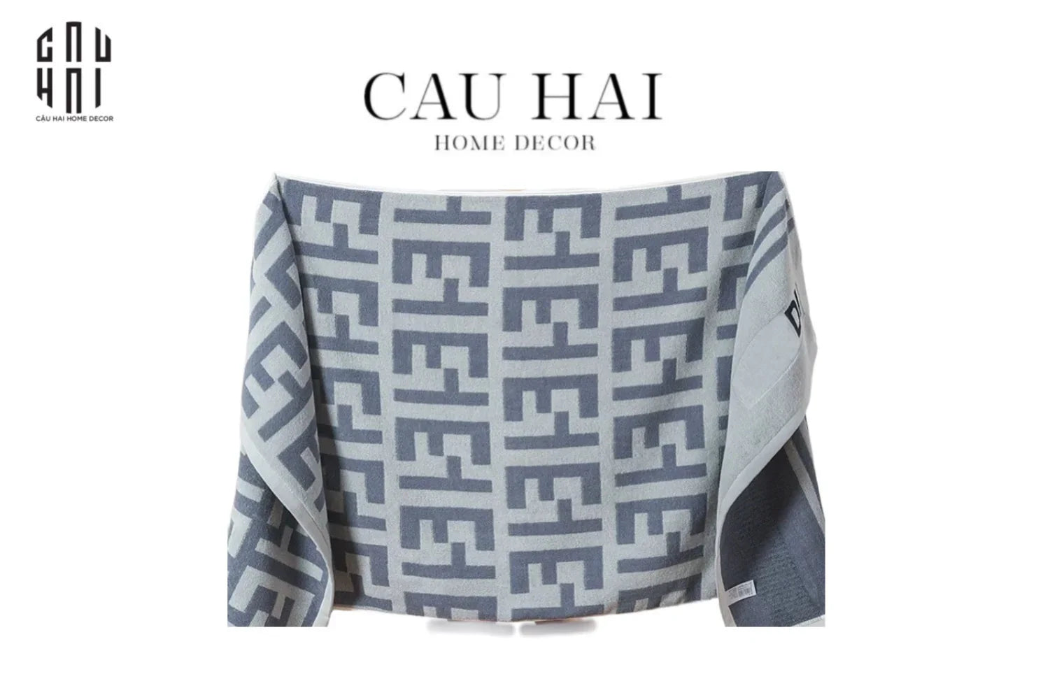 KHĂN TẮM 70x140 - FANCY BATH TOWEL - GRIS-CẬU HAI HOME DECOR