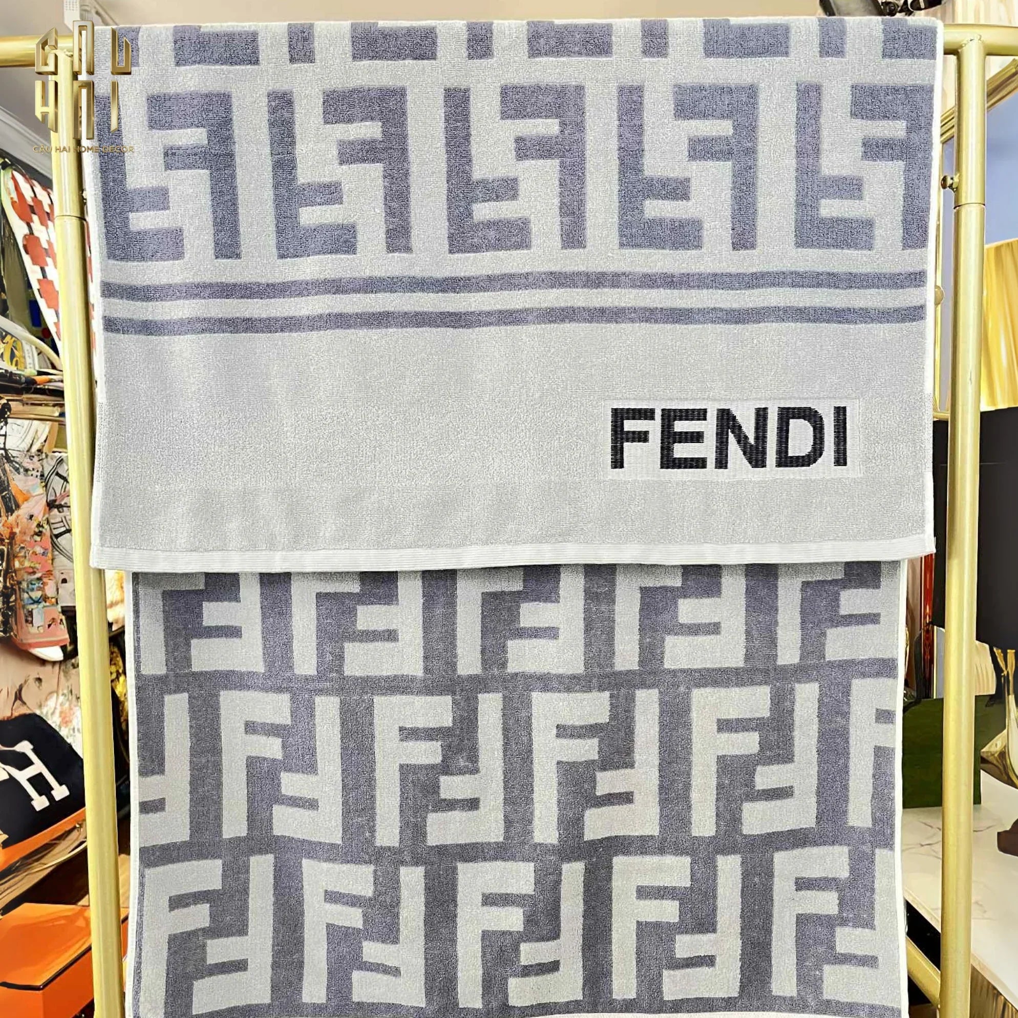 KHĂN TẮM 70x140 - FANCY BATH TOWEL - GRIS-CẬU HAI HOME DECOR