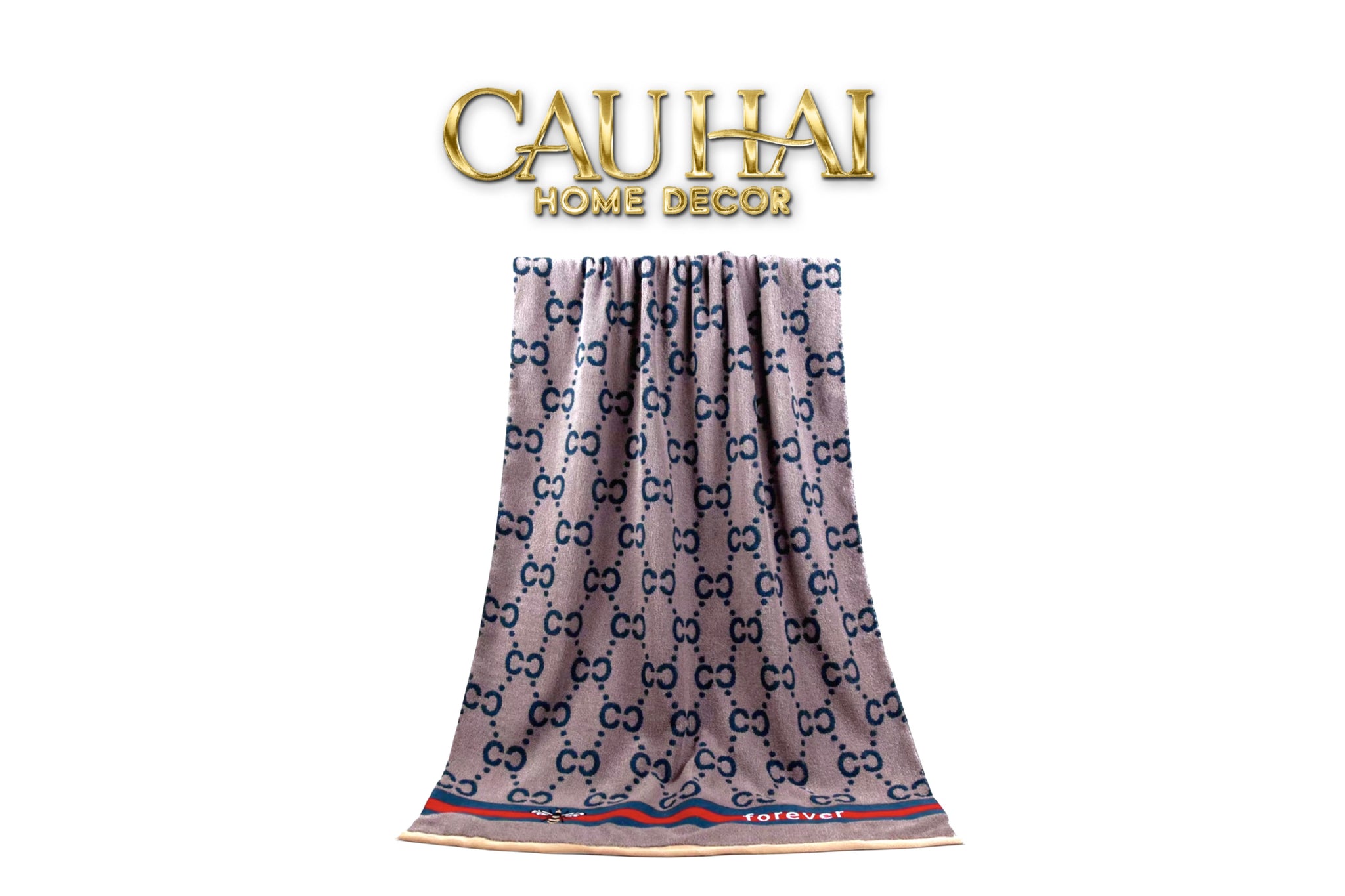 KHĂN TẮM 70x140 GALANTE - COBALT NAVY GG BATH TOWEL-CẬU HAI HOME DECOR