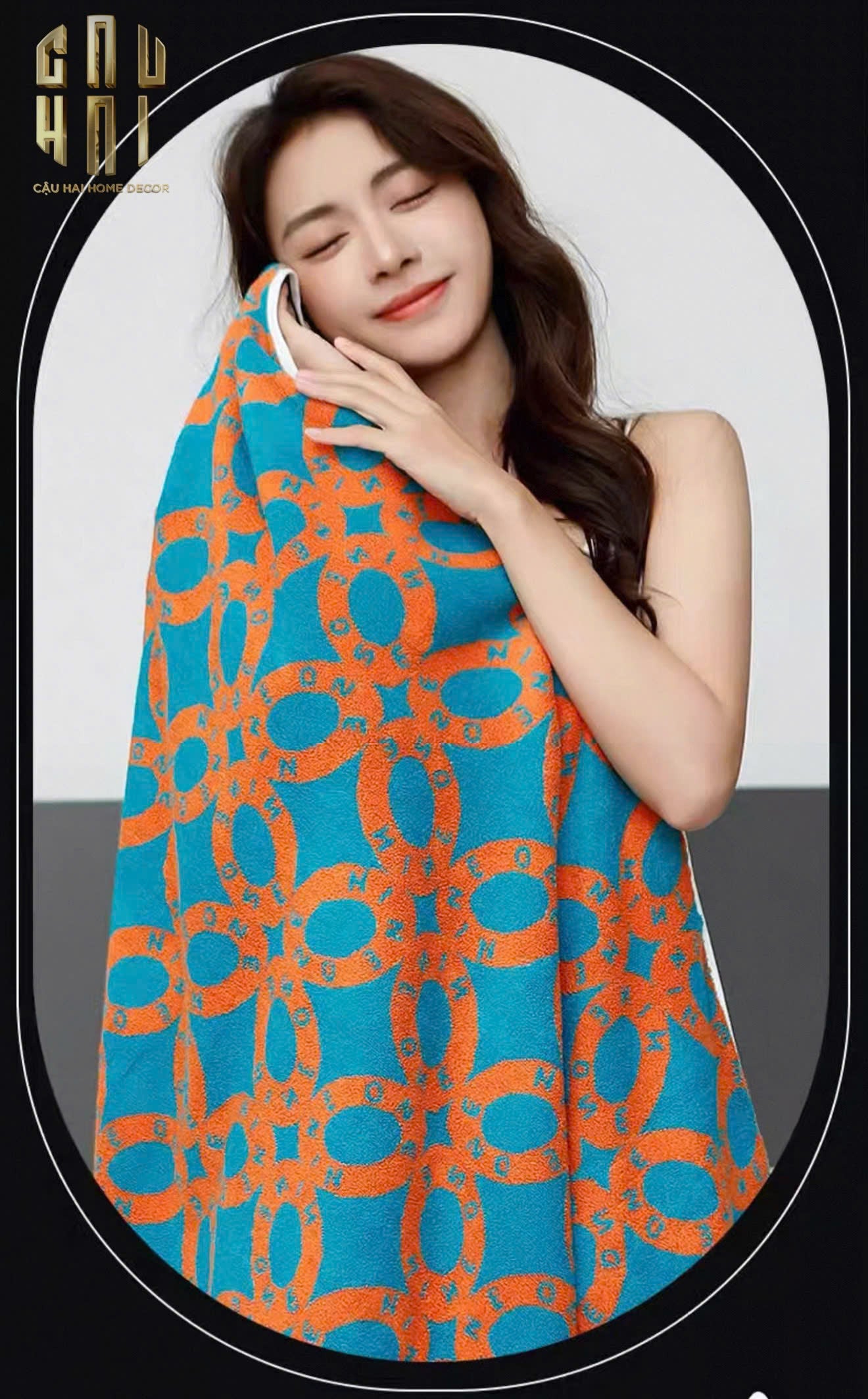 KHĂN TẮM 70X140 - GEOMETRIC CHAIN GC BATH TOWEL-CẬU HAI HOME DECOR