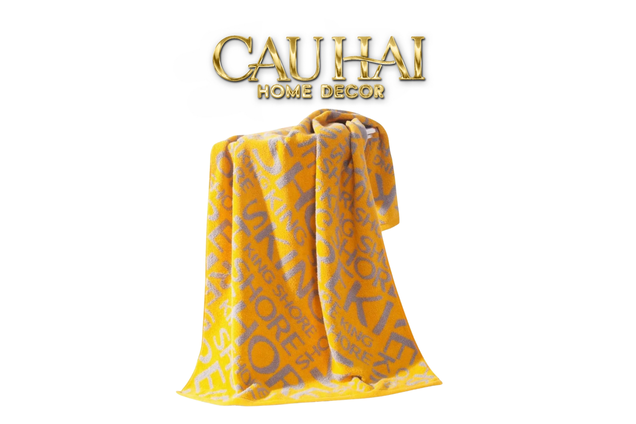 KHĂN TẮM 70X140 KING TYPO - D'OR BATH TOWEL-CẬU HAI HOME DECOR