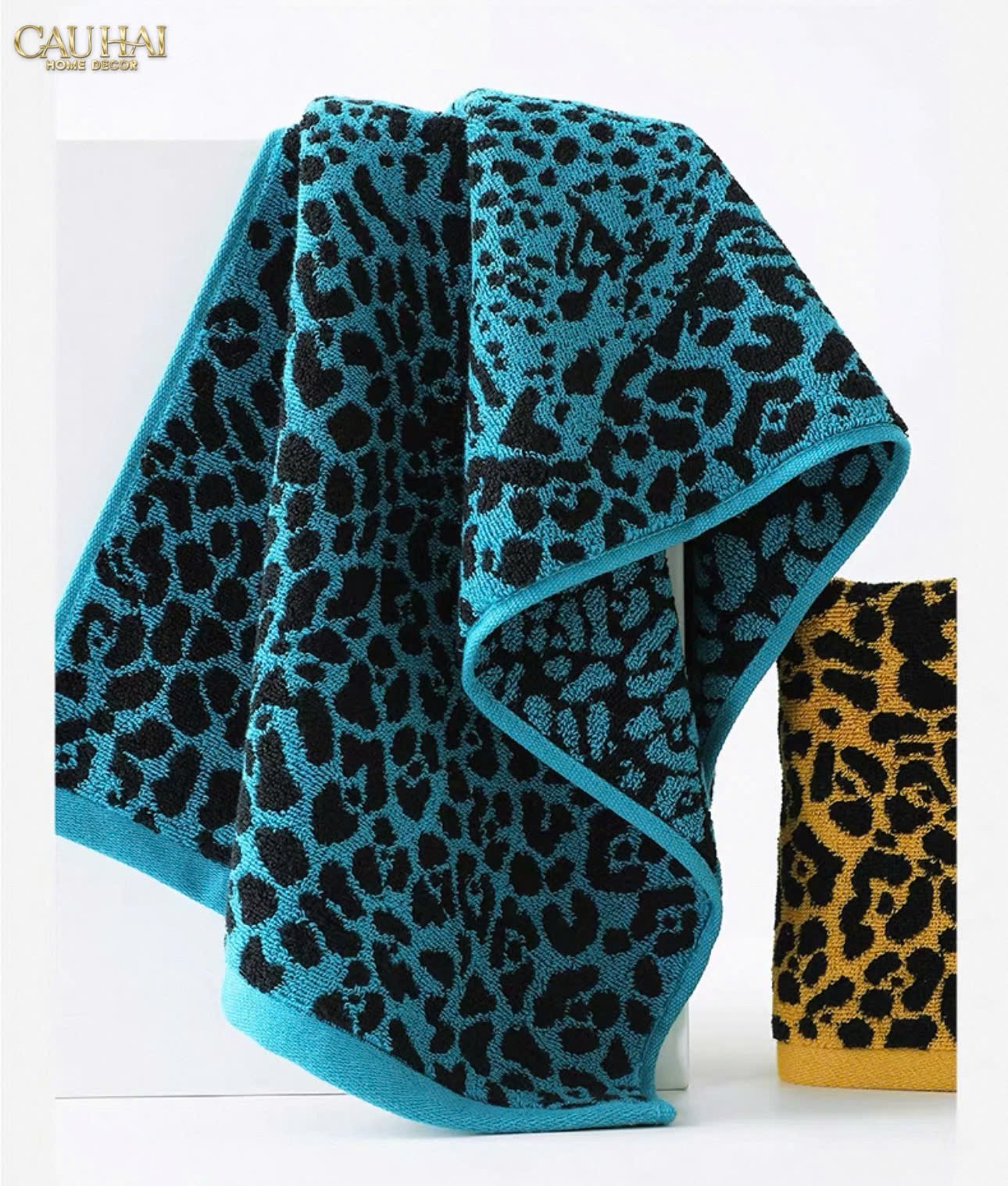 KHĂN TẮM 70X140 - LEOPARD PREMIUM BATH TOWEL-CẬU HAI HOME DECOR