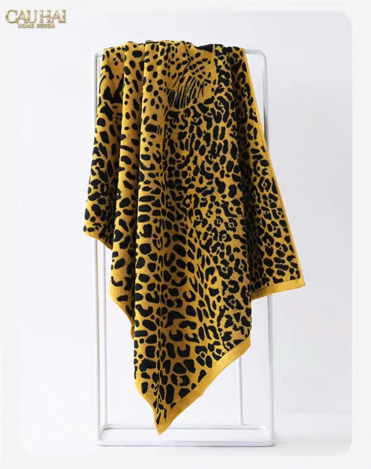 KHĂN TẮM 70X140 - LEOPARD PREMIUM BATH TOWEL-CẬU HAI HOME DECOR