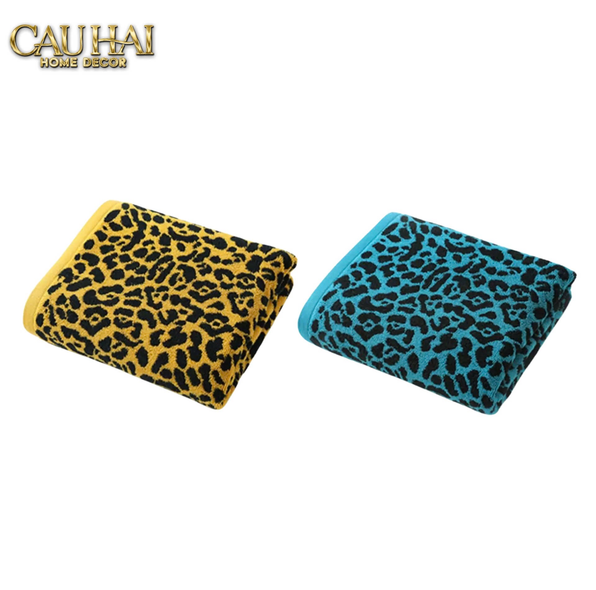 KHĂN TẮM 70X140 - LEOPARD PREMIUM BATH TOWEL-CẬU HAI HOME DECOR