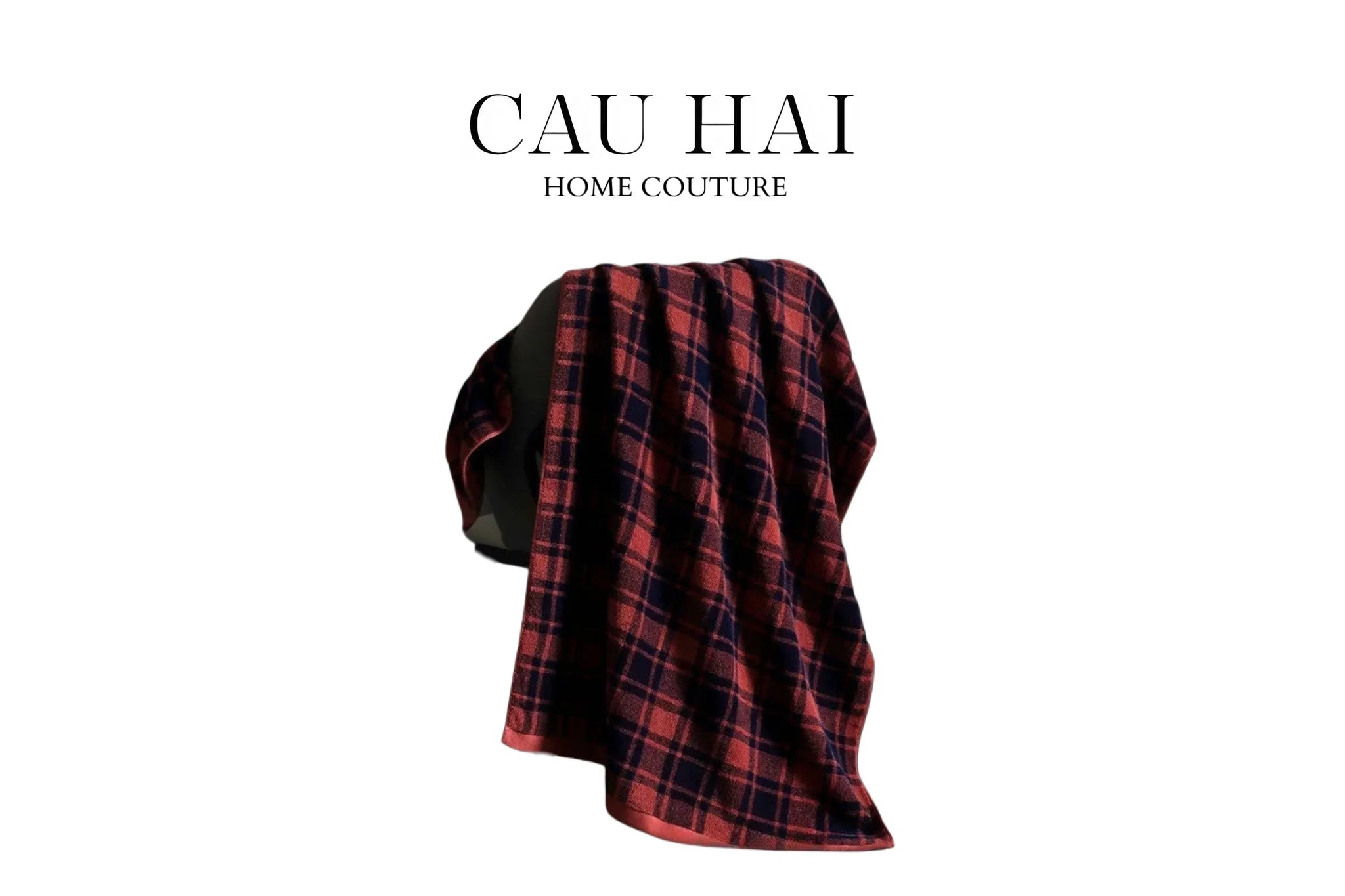 Khăn Tắm 70X140 - Motif À Carreau Premium Bath Towel-KHĂN TẮM-CẬU HAI HOME DECOR