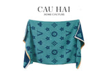 KHĂN TẮM 70x140 - STAR LOUIS V - COBALT BATH TOWEL-CẬU HAI HOME DECOR