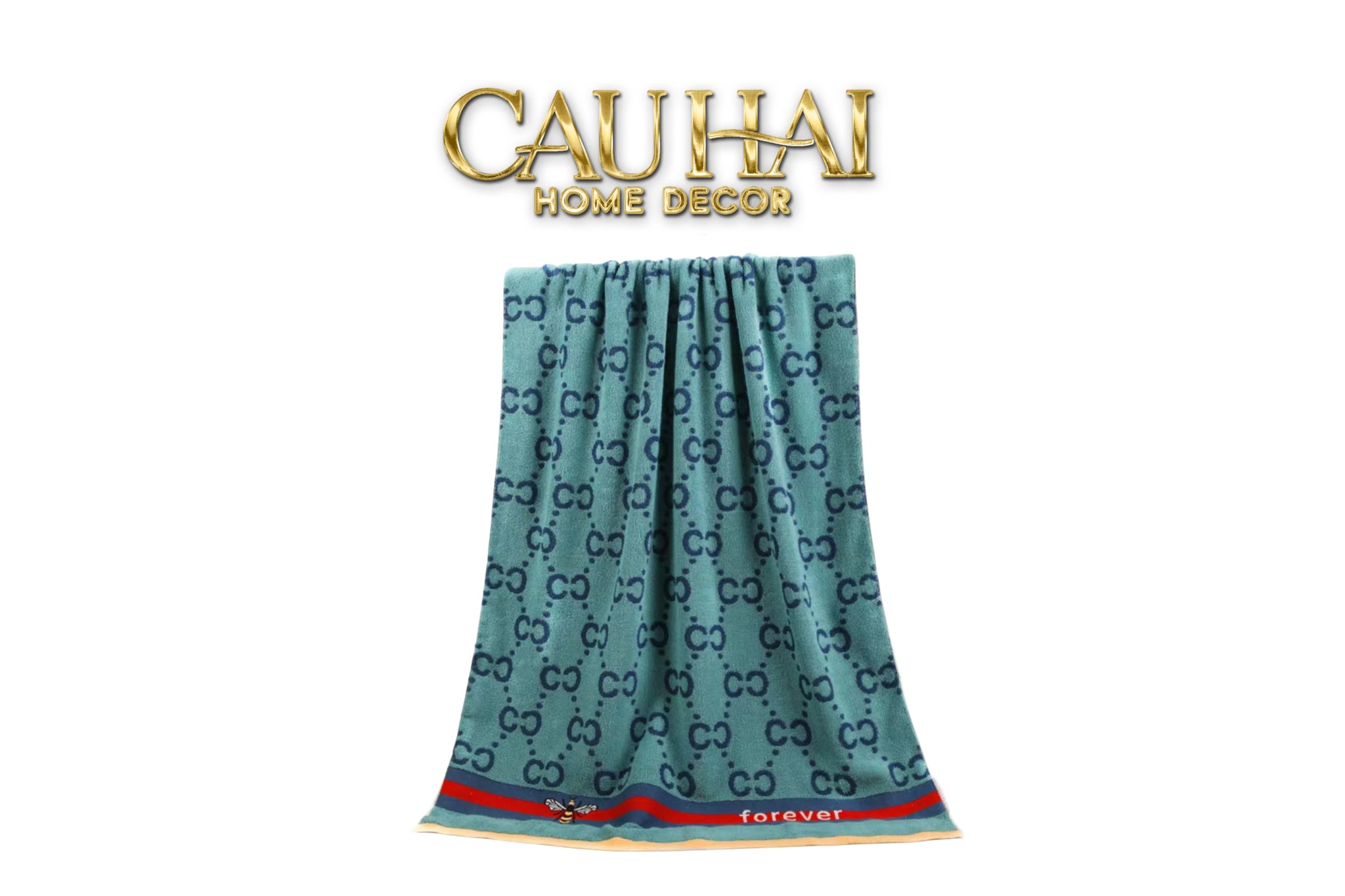 KHĂN TẮM 70x140 VERTE - COBALT NAVY GG BATH TOWEL-CẬU HAI HOME DECOR