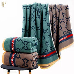 Khăn Tắm 70X140 Verte - Cobalt Navy Gg Bath Towel-CẬU HAI HOME DECOR