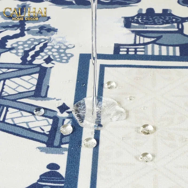 Khăn Trải Bàn Indigo Dynasty Heritage Pastoral Table Runner 3M6-CẬU HAI HOME DECOR