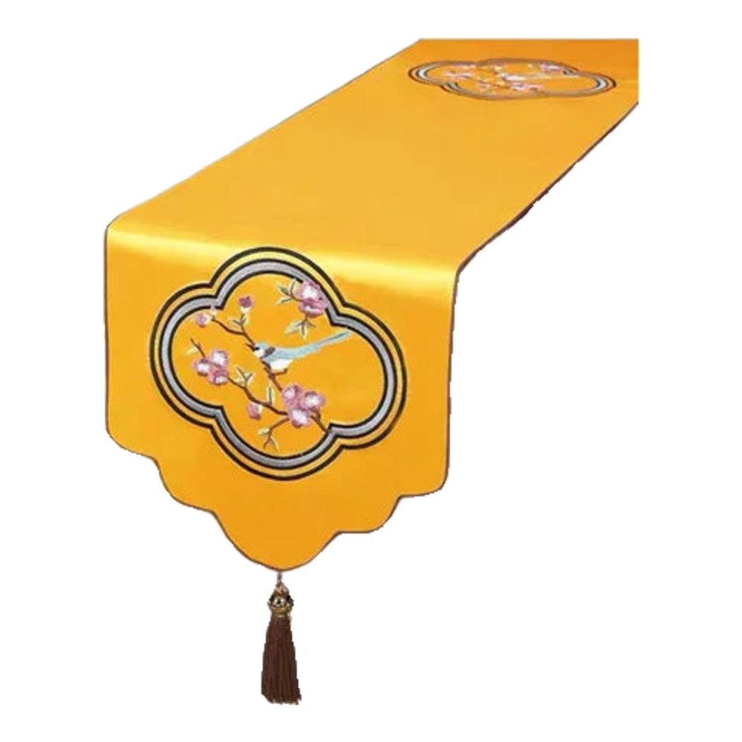 Tết Couture – Khăn Trải Bàn Kim Tú Hoa Khai  | Table Runner 33x400