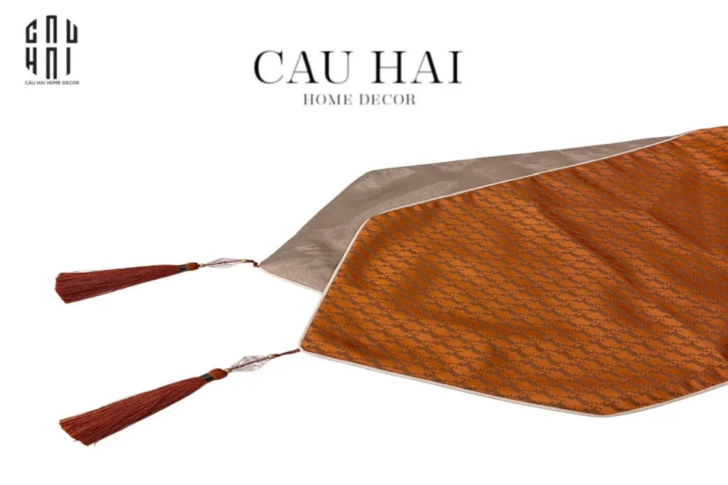 Khăn Trải Bàn Lụa Silk Path - Tabac 2M1-CẬU HAI HOME DECOR
