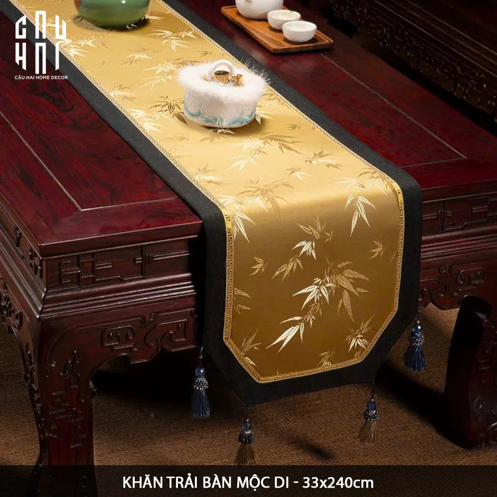 KHĂN TRẢI BÀN MỘC DI 2M4-CẬU HAI HOME DECOR