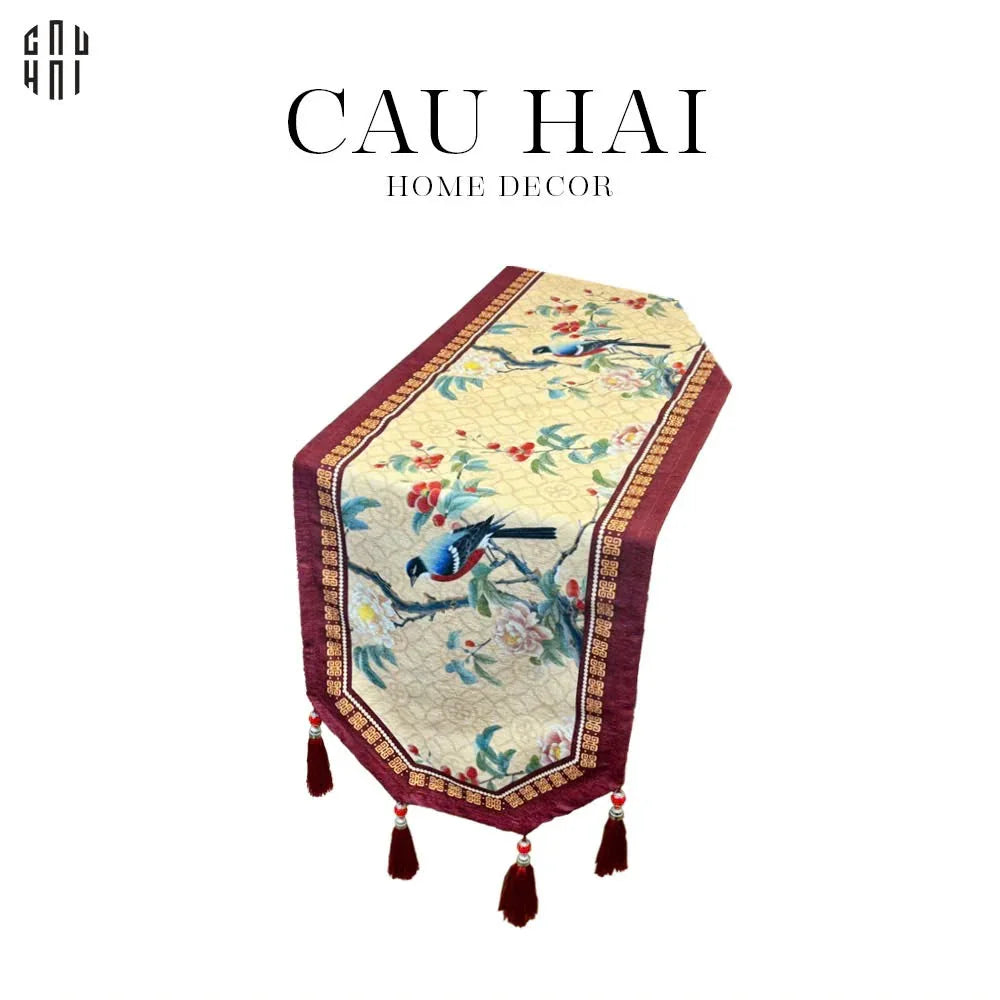 KHĂN TRẢI BÀN NHƯ HOA 2M8-CẬU HAI HOME DECOR