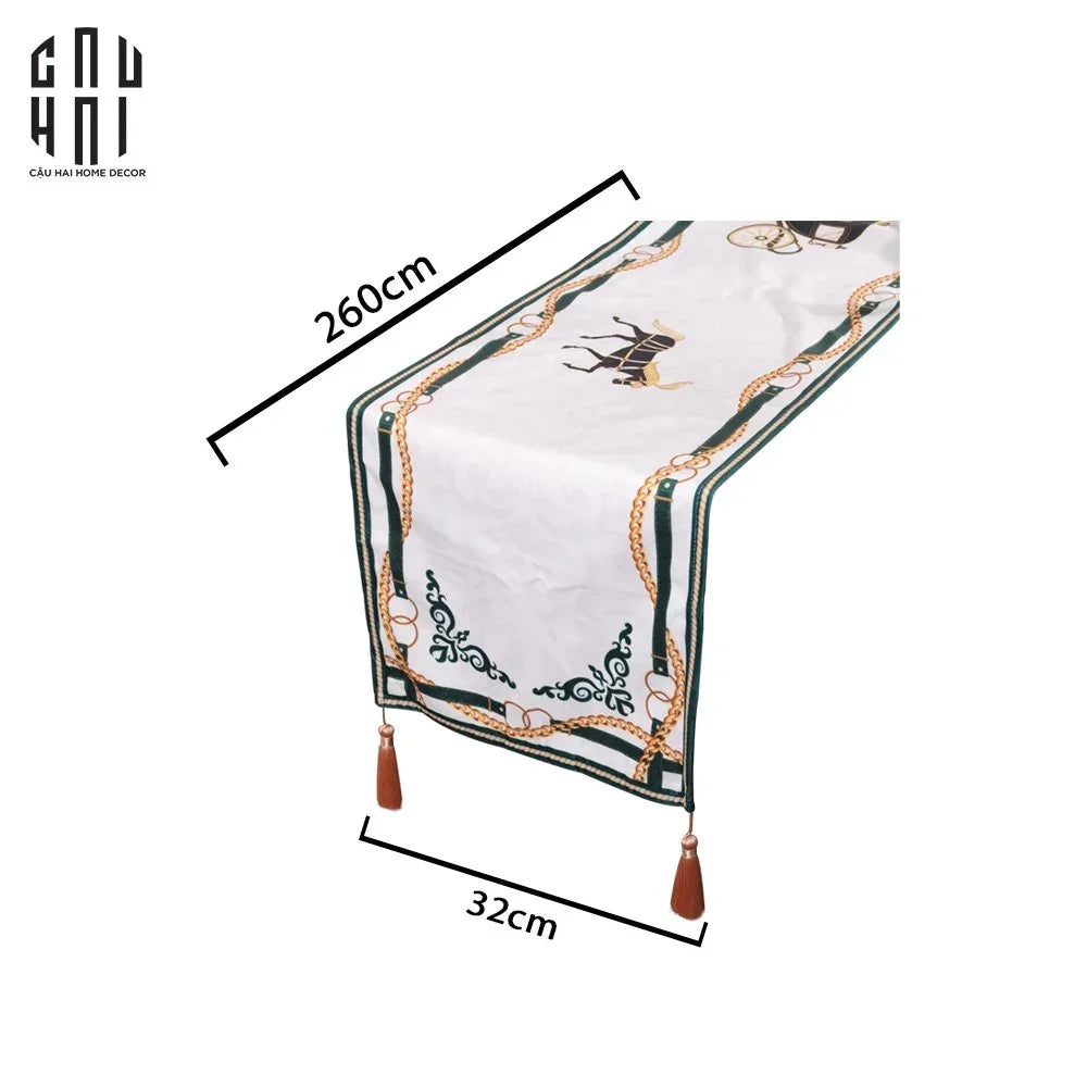 Khăn Trải Bàn Royal Hall Cavalier 2M6 Velvet Table Runner.-CẬU HAI HOME DECOR