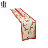 KHĂN TRẢI BÀN - TABLE RUNNER BROWN DEER 40X275 CM-CẬU HAI HOME DECOR
