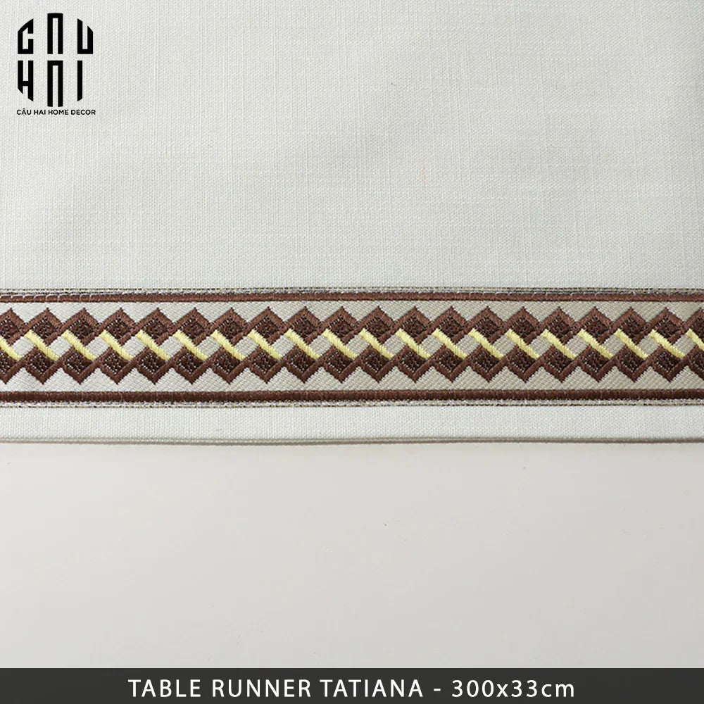 KHĂN TRẢI BÀN TATIANA 3M-CẬU HAI HOME DECOR