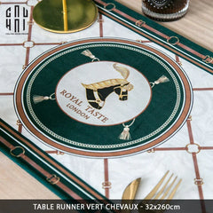 Khăn Trải Bàn Vert Chevaux 2M6 Velvet Table Runner-CẬU HAI HOME DECOR