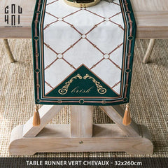 Khăn Trải Bàn Vert Chevaux 2M6 Velvet Table Runner-CẬU HAI HOME DECOR