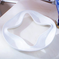 Khay 4 Mùa Quatre Saisons Porcelaine Blanche Plateau-CẬU HAI HOME DECOR
