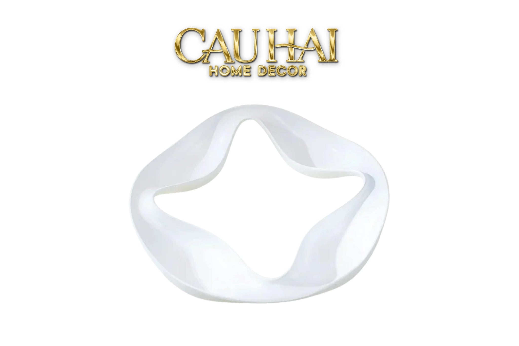Khay 4 Mùa Quatre Saisons Porcelaine Blanche Plateau-CẬU HAI HOME DECOR