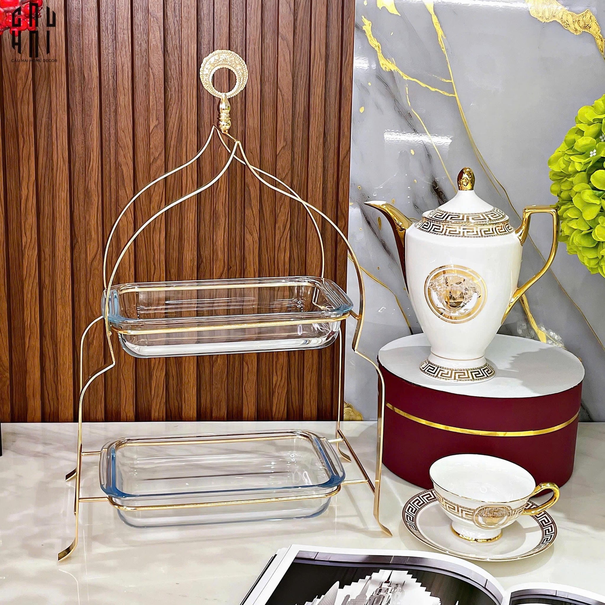 Khay Bánh 2 Tầng Lora-CẬU HAI HOME DECOR