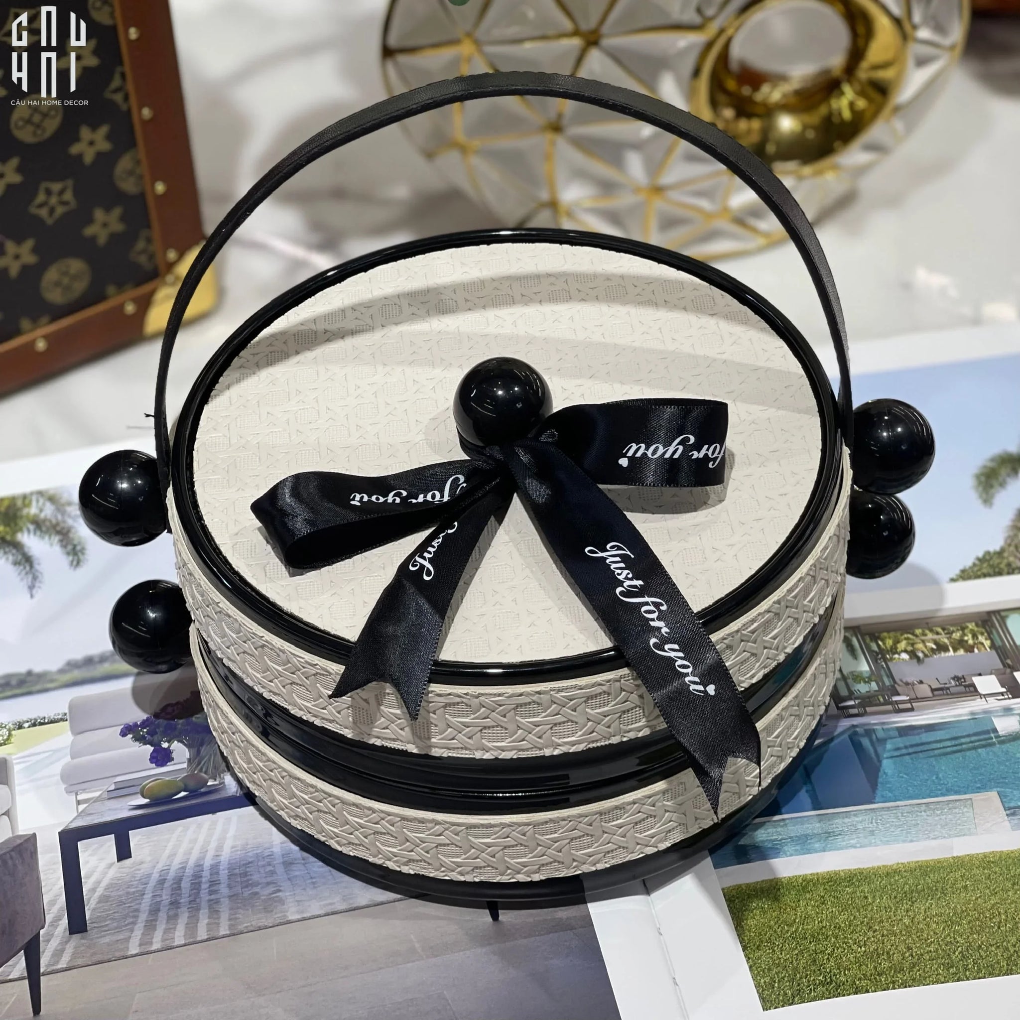 KHAY BÁNH KẸO 2 TẦNG LOVELY SERENA-CẬU HAI HOME DECOR