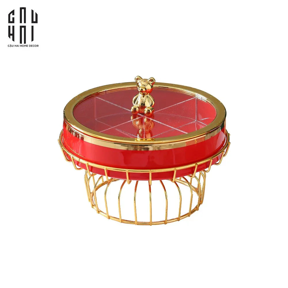 KHAY BÁNH MỨT RED BEAR-Sale 50%-CẬU HAI HOME DECOR