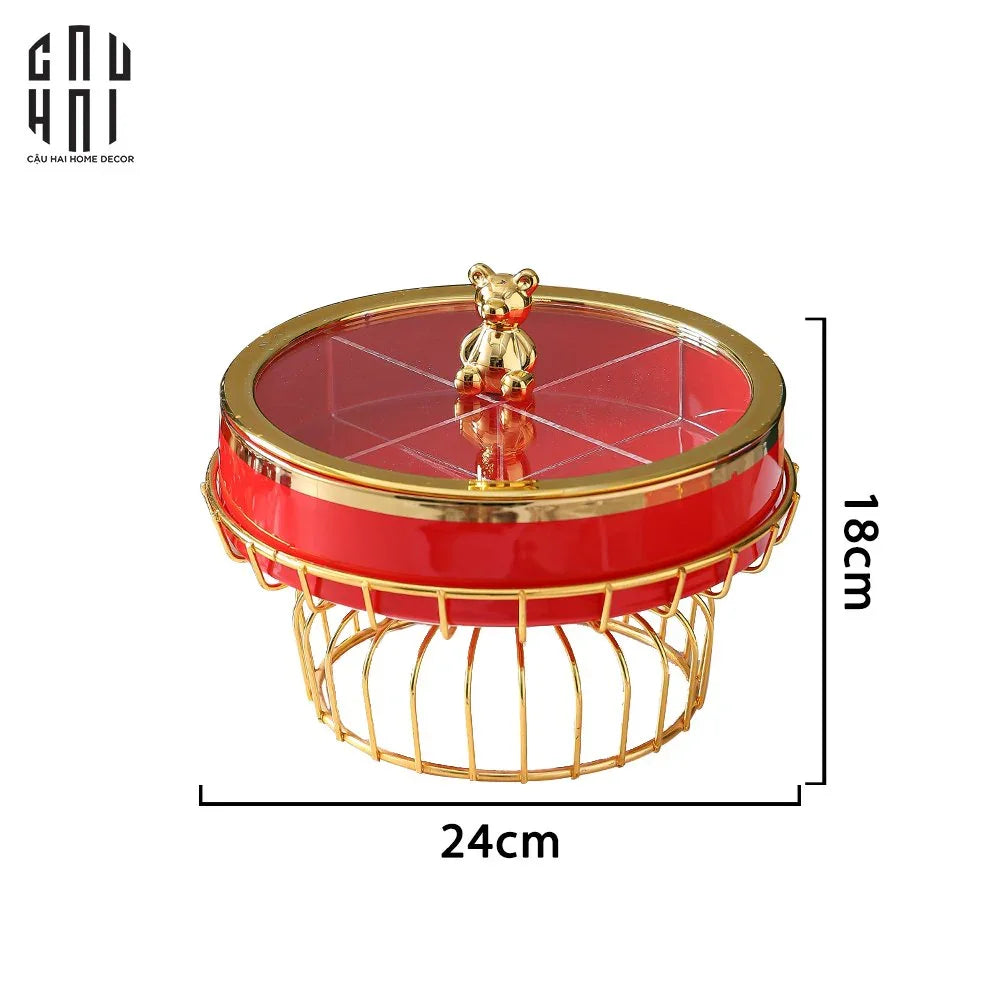 KHAY BÁNH MỨT RED BEAR-Sale 50%-CẬU HAI HOME DECOR