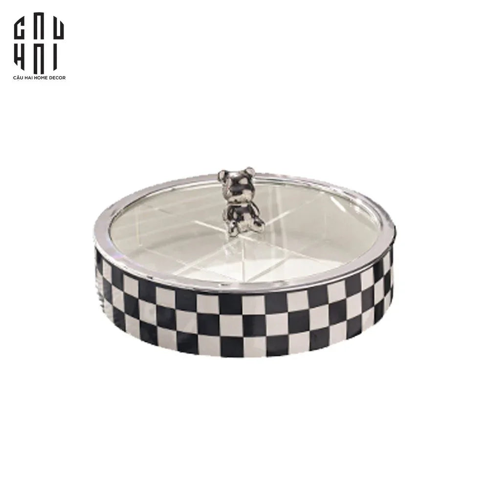 KHAY BÁNH MỨT SILVER TEDDY-CẬU HAI HOME DECOR