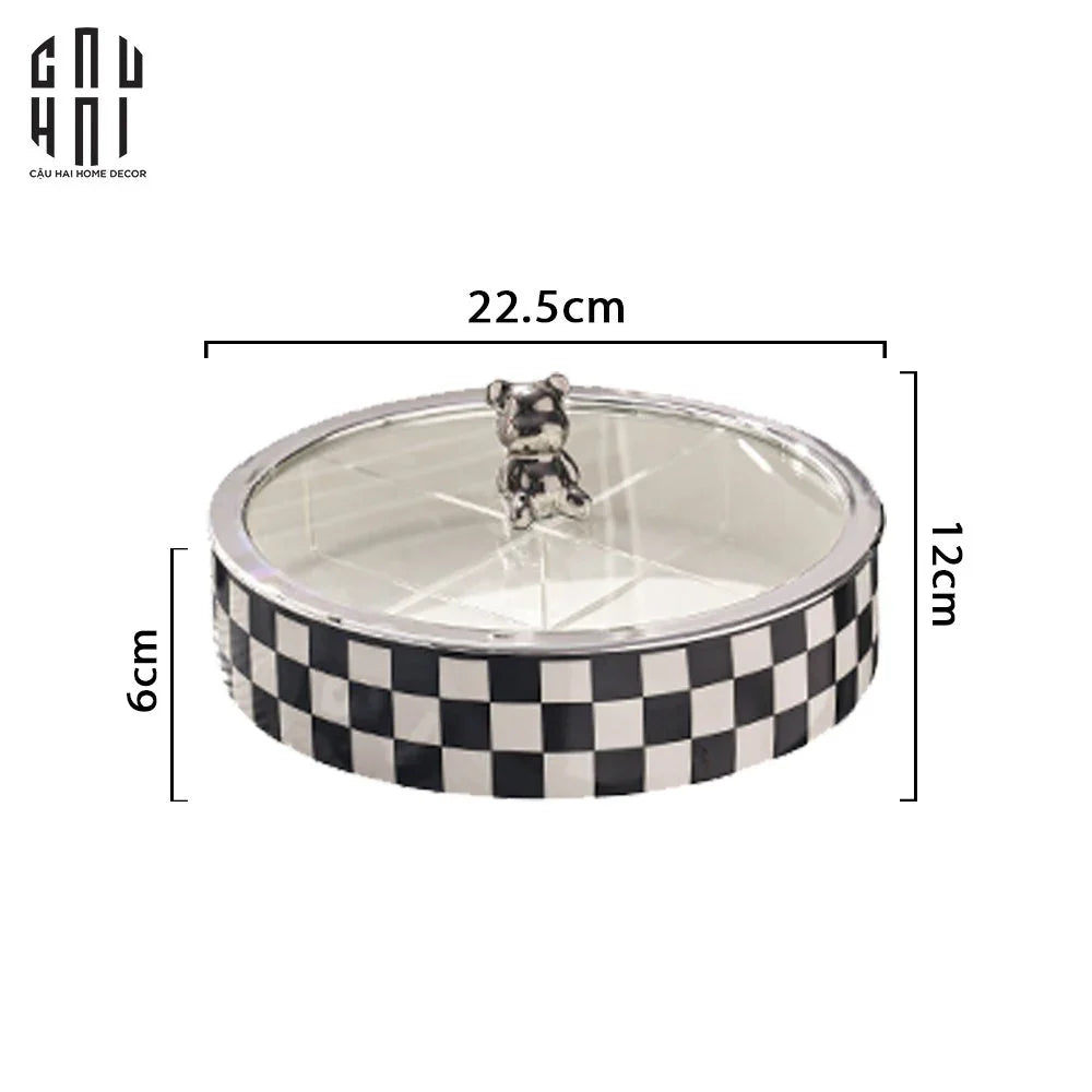 KHAY BÁNH MỨT SILVER TEDDY-CẬU HAI HOME DECOR