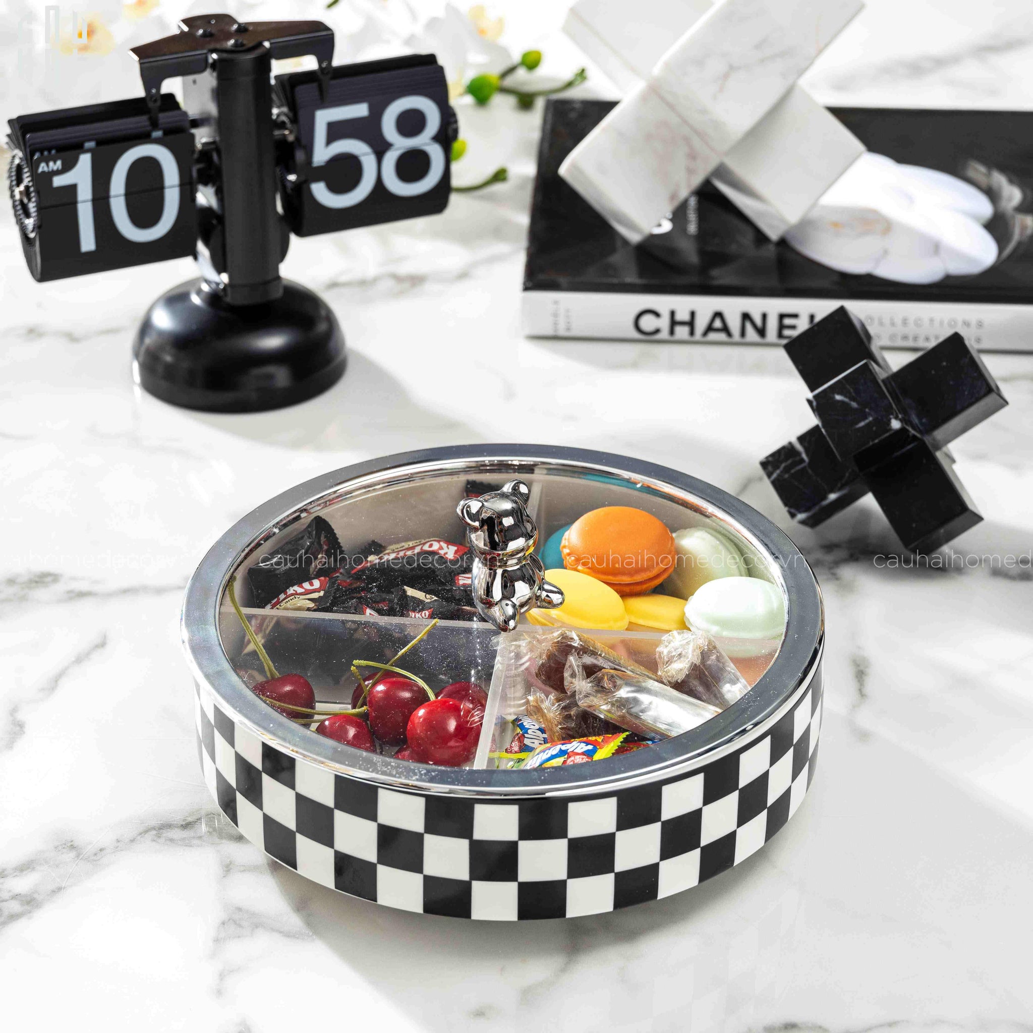 KHAY BÁNH MỨT SILVER TEDDY-CẬU HAI HOME DECOR