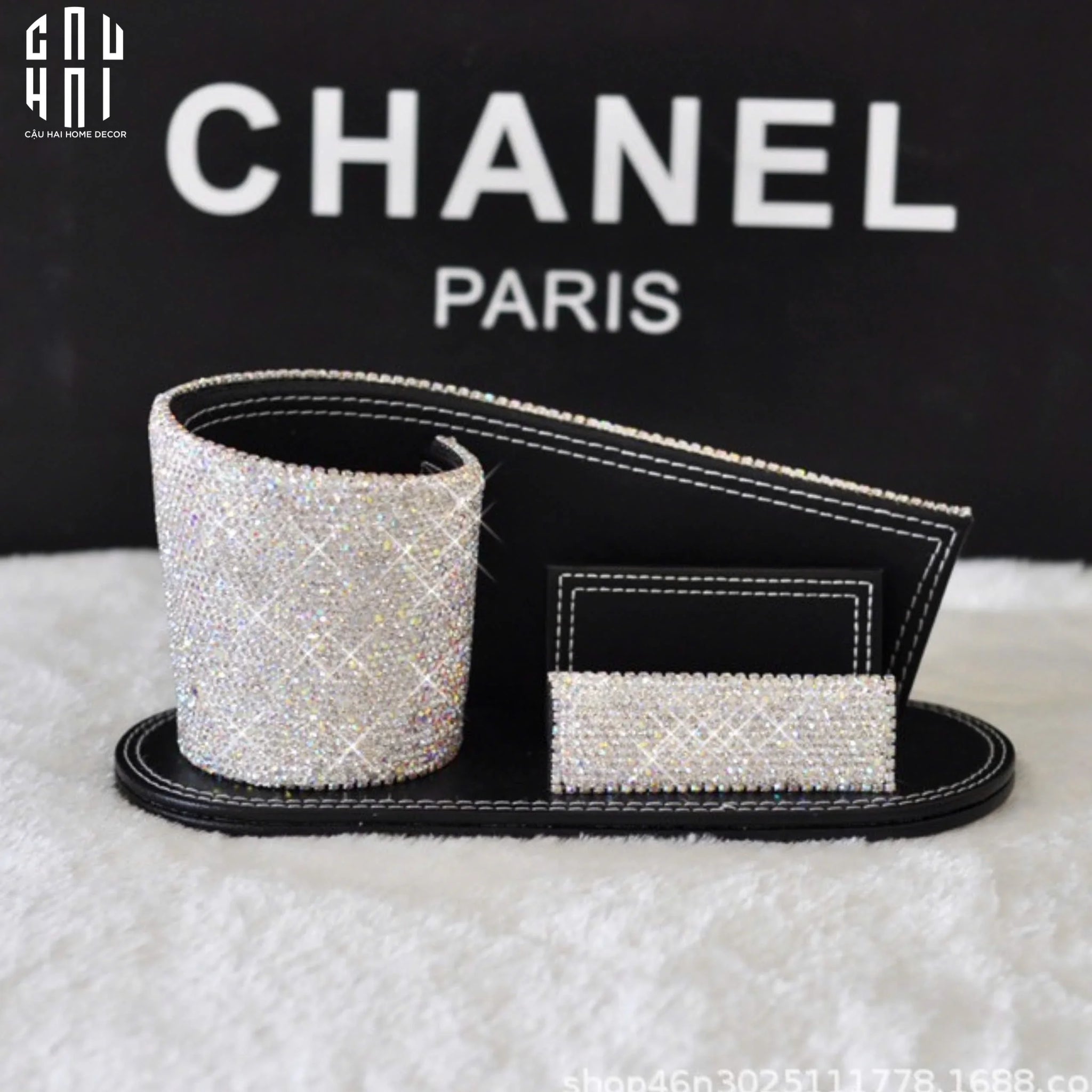 KHAY BÚT DIAMOND BLING BLING CURVES-CẬU HAI HOME DECOR