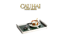 Khay Chữ Nhật Mặt Acrylic Emerald Geometry Rectangular Decorative Trays 25.8x37.2x4.3-CẬU HAI HOME DECOR