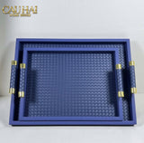 KHAY DA ĐAN WOVEN ROYAL BLUE 35x48-CẬU HAI HOME DECOR