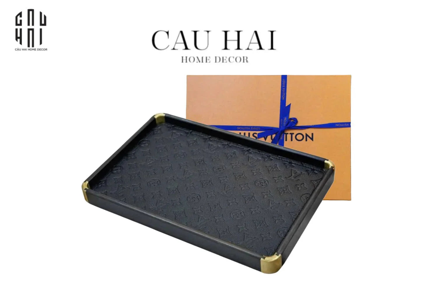 KHAY DA TRANG TRÍ LOUIS - BLACK - FULL BOX SS25-CẬU HAI HOME DECOR
