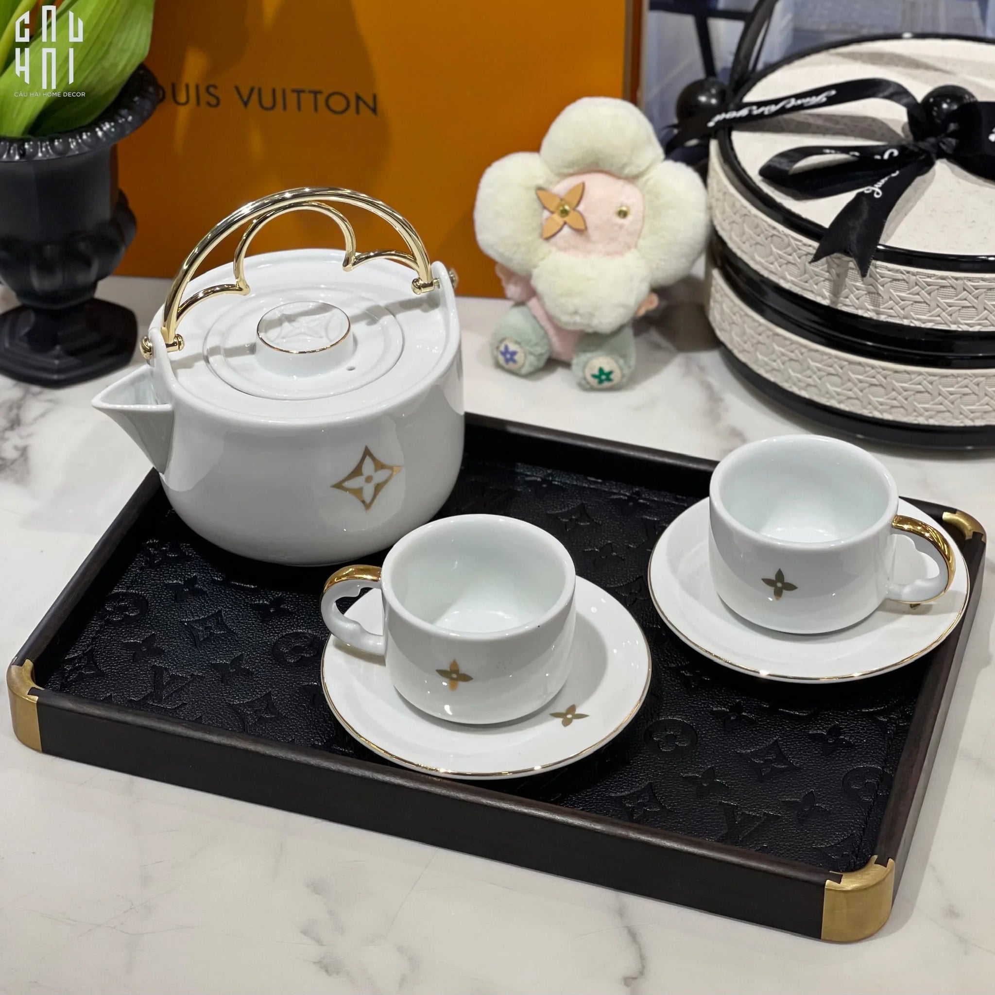 KHAY DA TRANG TRÍ LOUIS - BLACK - FULL BOX SS25-CẬU HAI HOME DECOR