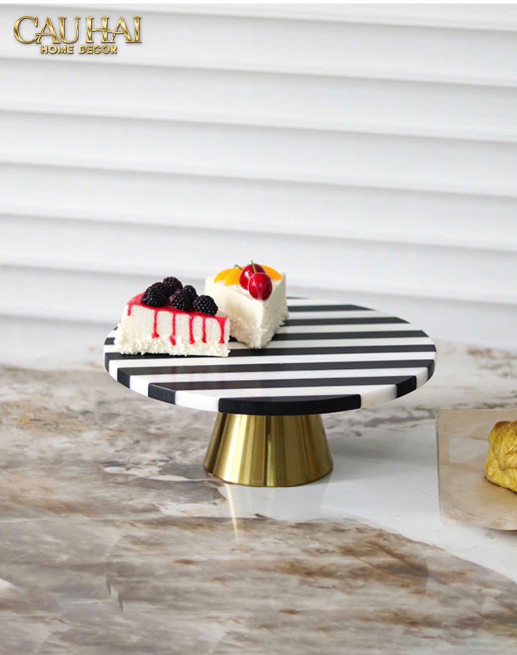 KHAY ĐÁ TRÒN REFLECTION PEDESTAL TRAY D30-CẬU HAI HOME DECOR