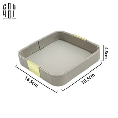 Khay Da Vuông Xám Haute Folie Celine Beauté Changing Trays 18.5x18.5-CẬU HAI HOME DECOR