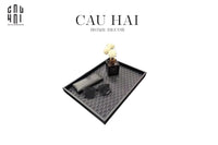 Khay Gỗ Chữ Nhật Bọc Da County Yard Changing Trays 30x40x3-CẬU HAI HOME DECOR
