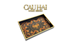 Khay Gỗ Chữ Nhật V Class Golden Barocco Noire Coupe de Dieux 25x38-CẬU HAI HOME DECOR