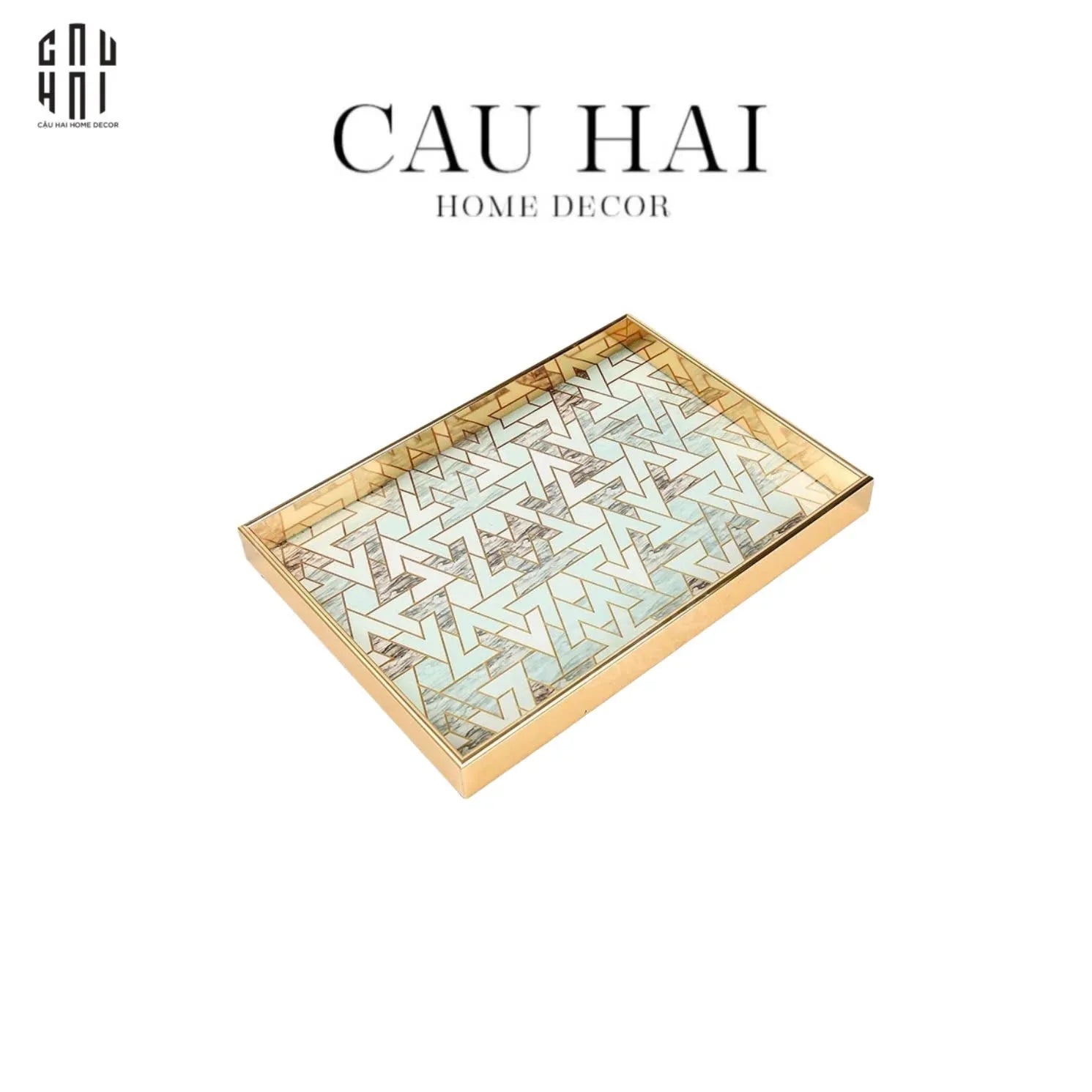KHAY GỖ LUXE PRISM - SIZE M-CẬU HAI HOME DECOR