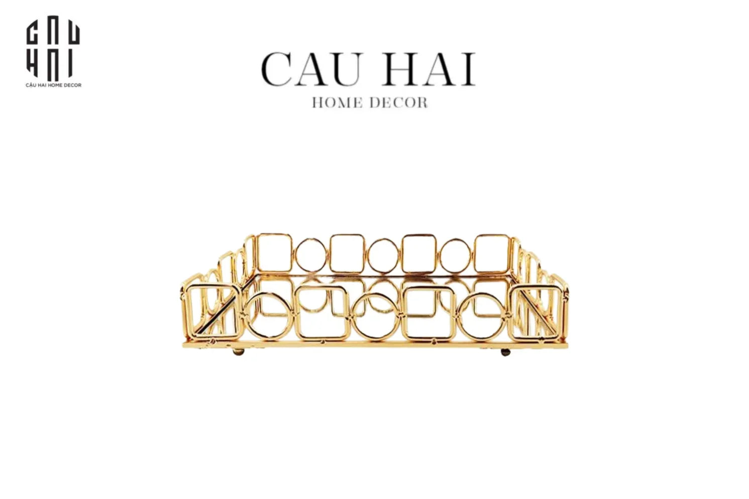 Khay Gương Chữ Nhật Buckingham Size L Ss25-CẬU HAI HOME DECOR