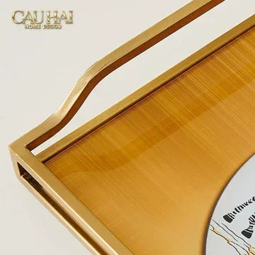 Khay Gương Chữ Nhật Ngựa Vằn Zèbre Solitaire 23x43-KHAY TRANG TRÍ-CẬU HAI HOME DECOR