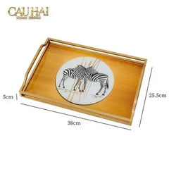 Khay Gương Chữ Nhật Ngựa Vằn Zèbre Solitaire 23x43-CẬU HAI HOME DECOR