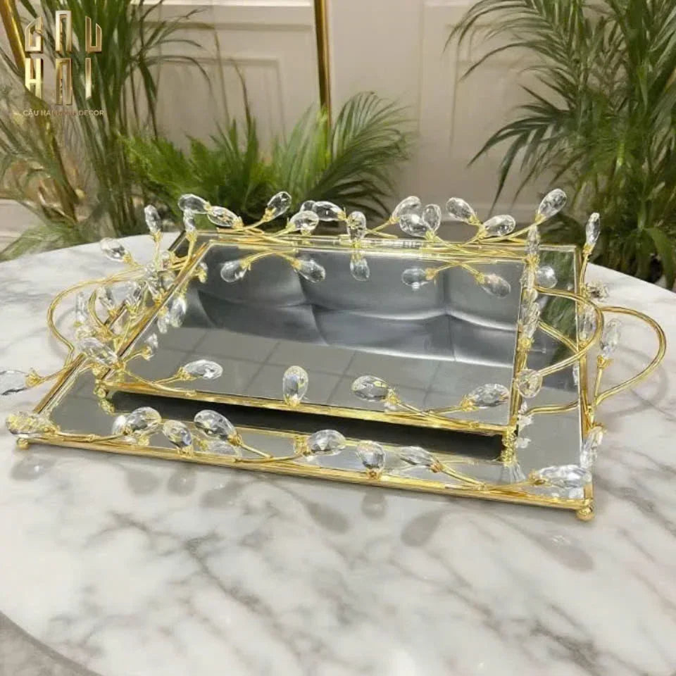 KHAY GƯƠNG FLEUR DE GLACE 35x45-CẬU HAI HOME DECOR