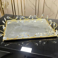 Khay Gương Fleur De Glace 35X45-CẬU HAI HOME DECOR