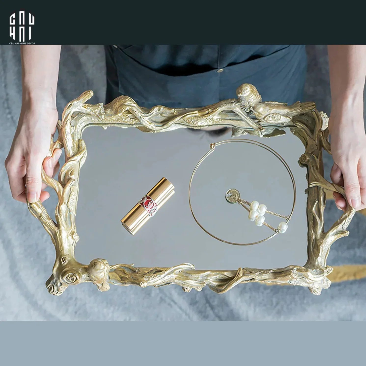 KHAY GƯƠNG TIMELESS SIZE 43-CẬU HAI HOME DECOR