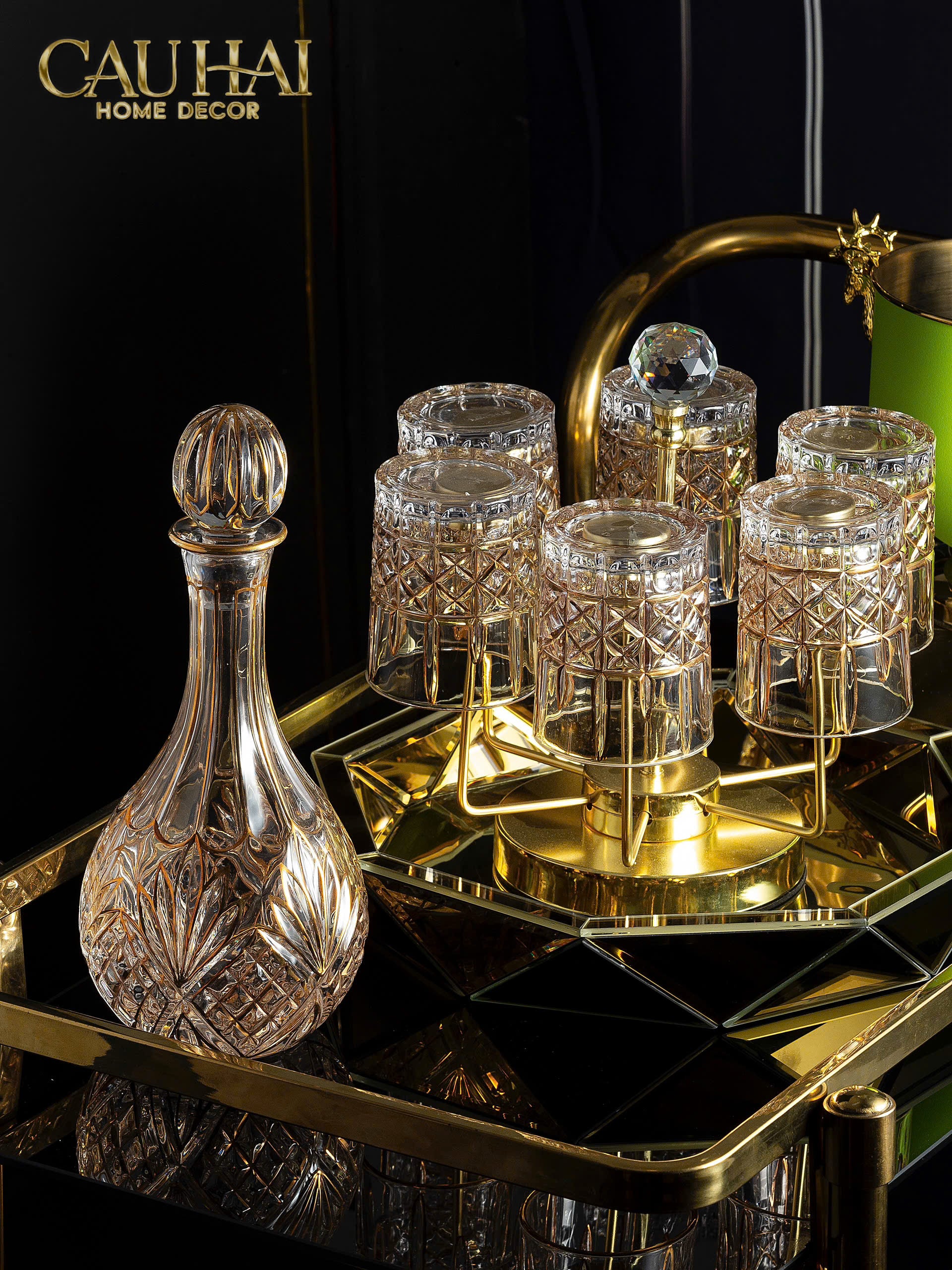 Khay Gương Tròn Facetté Soleil Éclat - CẬU HAI HOME DECOR