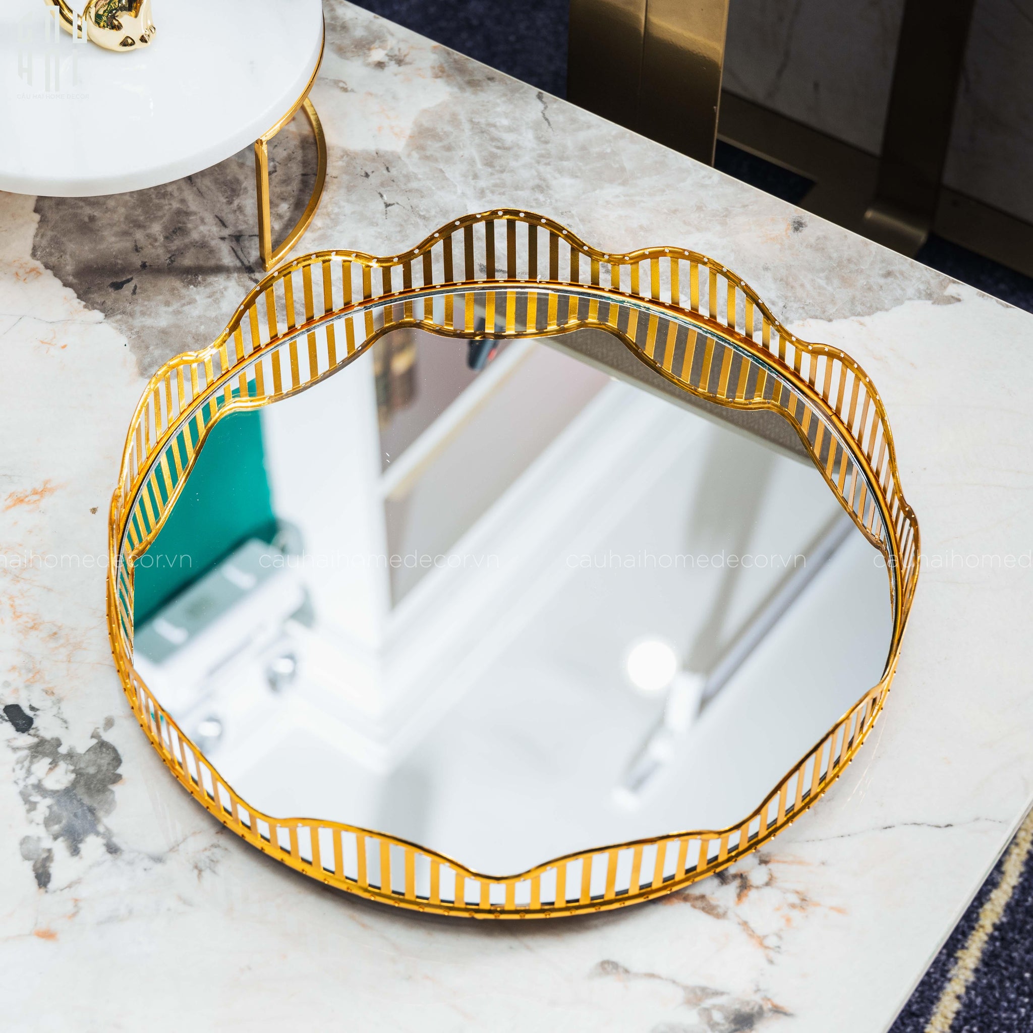 KHAY GƯƠNG TRÒN ROUND CURVES. SS25-CẬU HAI HOME DECOR